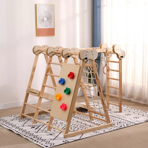 Funphix 5 In 1 Wooden Climber – Natural, view 3