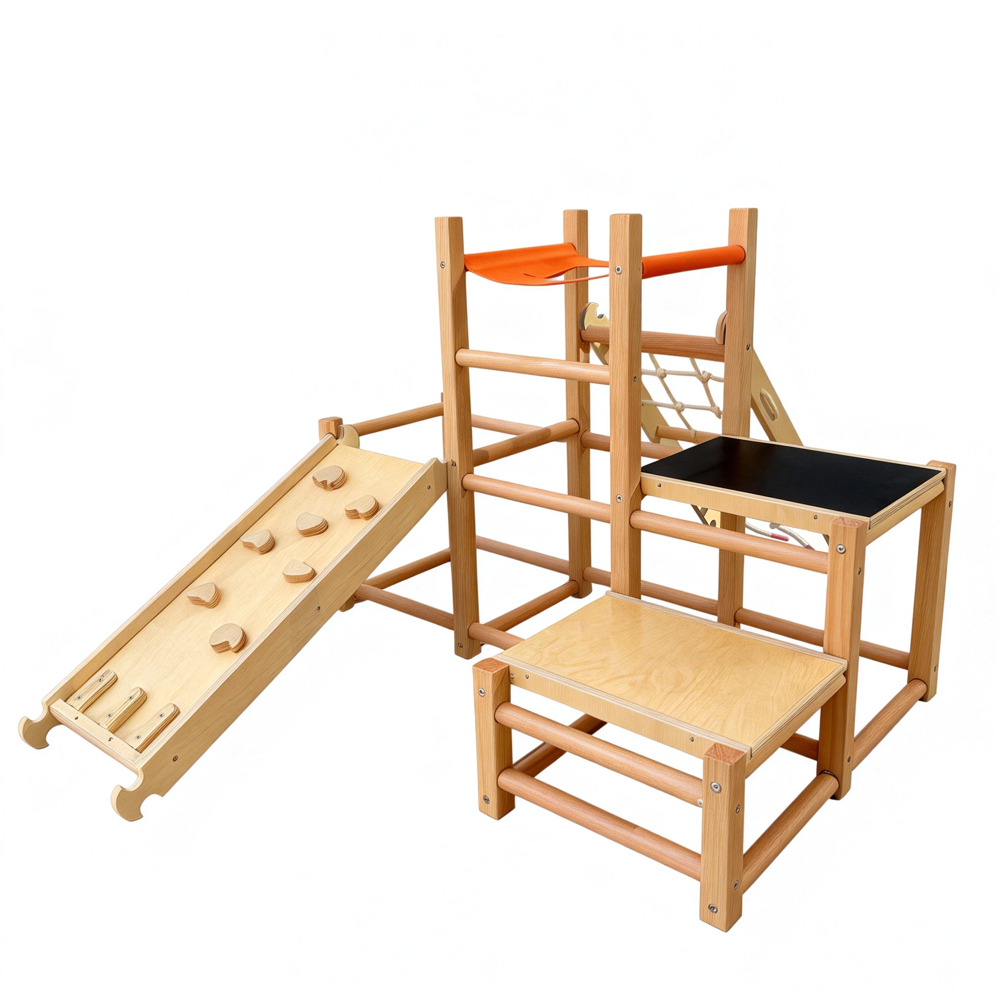 Funphix 7-in-1 Wooden Toddler Climbing Toy Indoor Playground, view 2