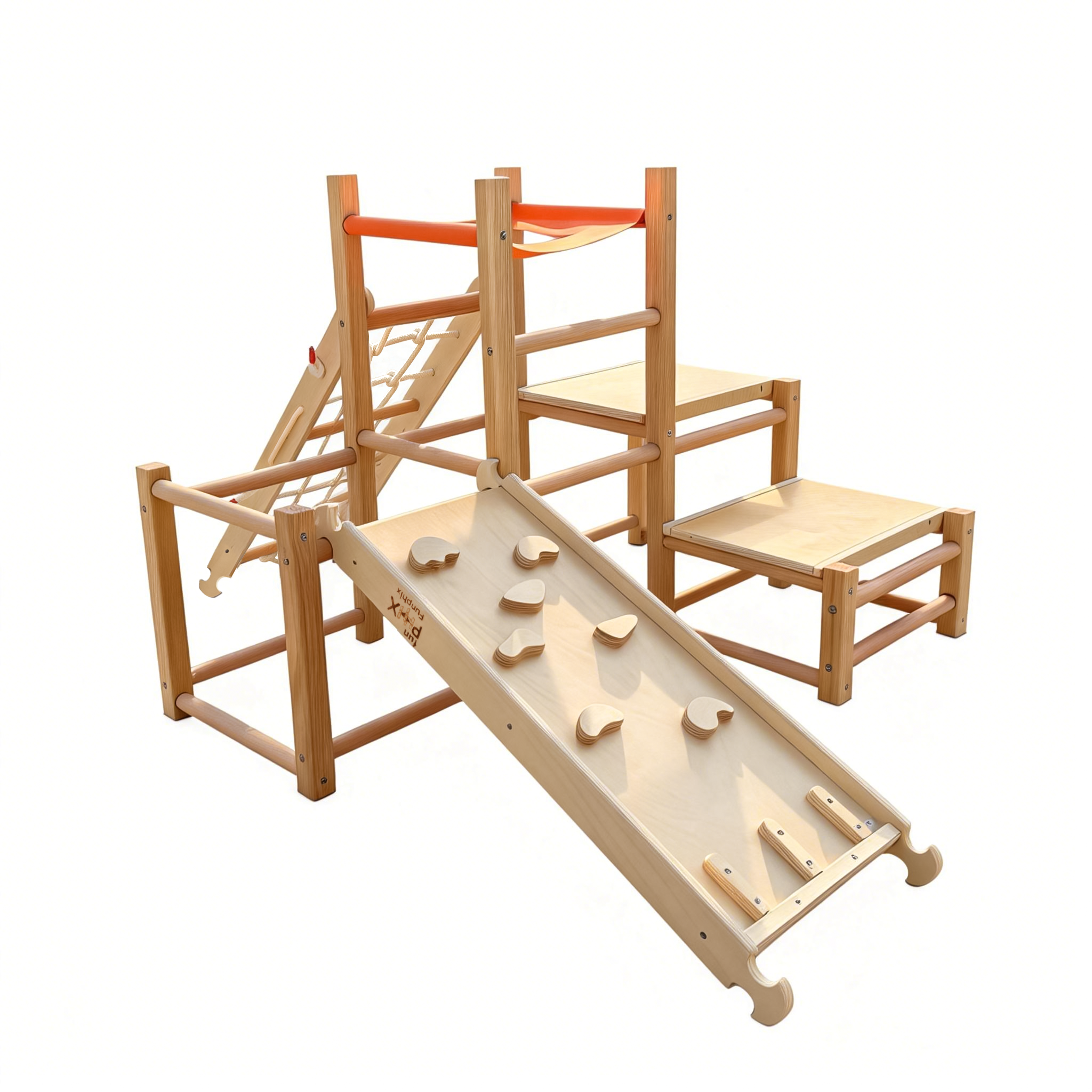 Funphix 7-in-1 Wooden Toddler Climbing Toy Indoor Playground, view 4
