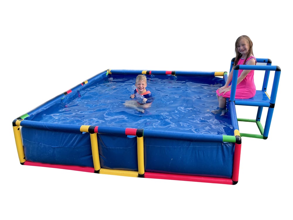 Funphix Build ‘n’ Splash Buildable Swimming Pool – Outdoor Building Toy Pool, Ball Pit, Sandpit – Connects with Other Funphix Sets