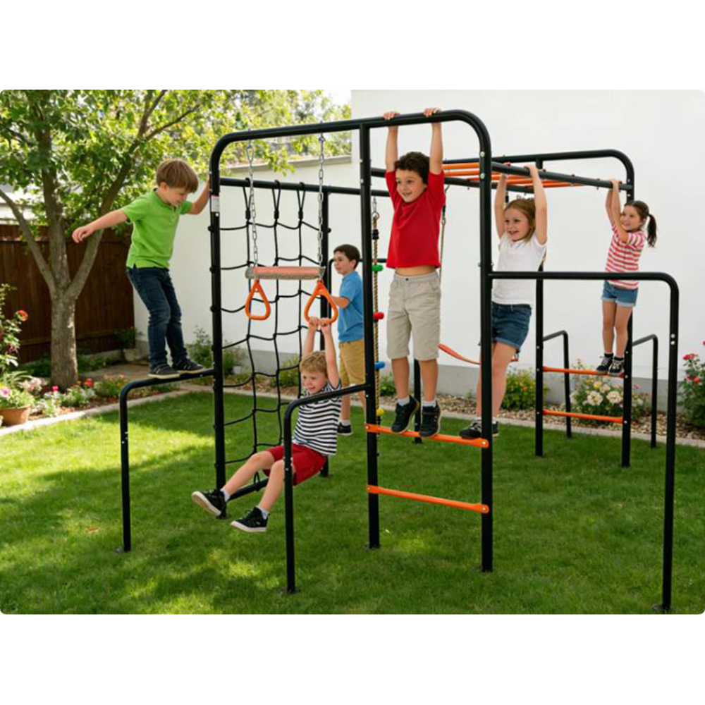 Funphix Climbing Frame & Monkey Bar Playset, view 4