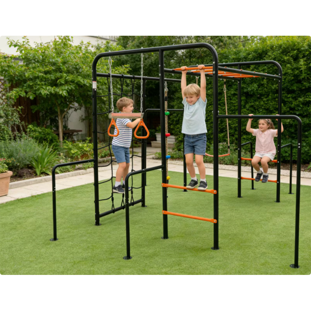 Funphix Climbing Frame & Monkey Bar Playset, view 6