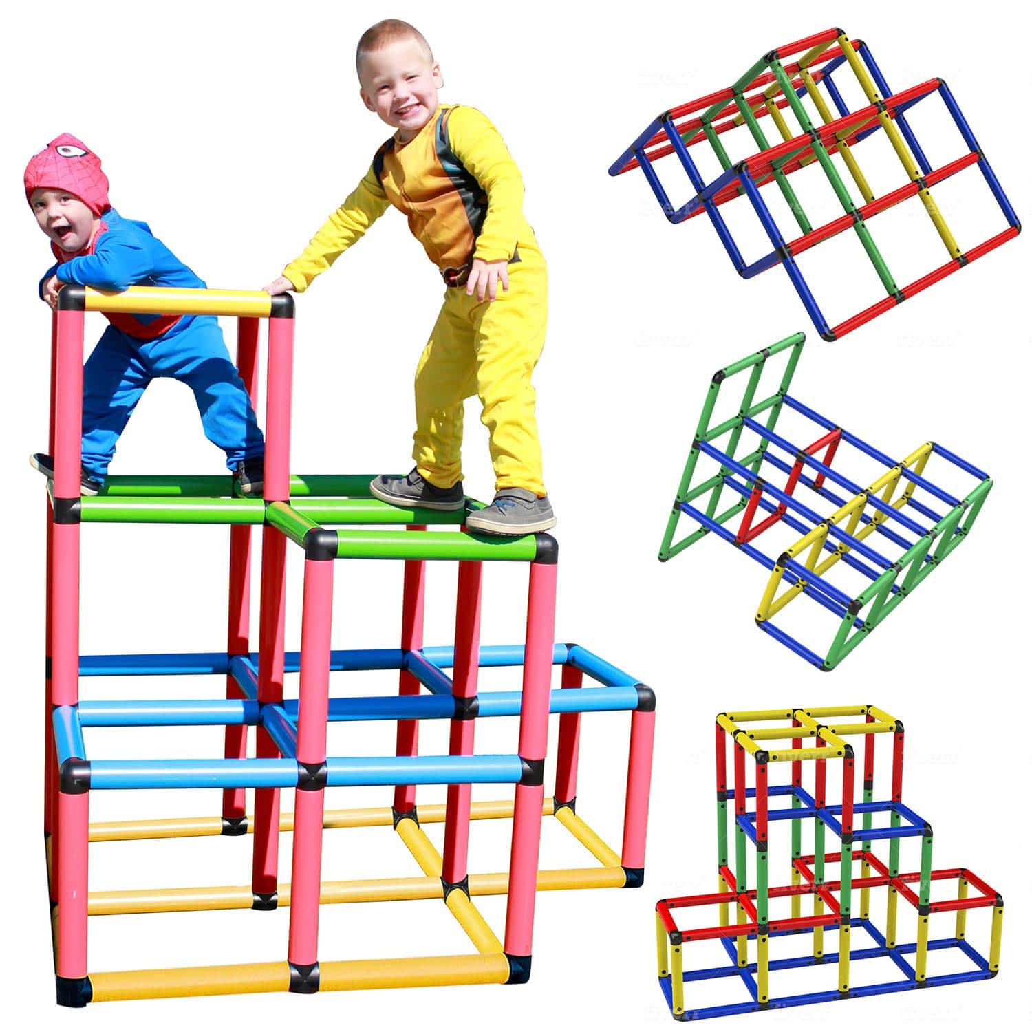 Funphix Climbing Gyms Playset Structure, Build & Play Indoor/ Outdoor Climbers For Kids, view 2