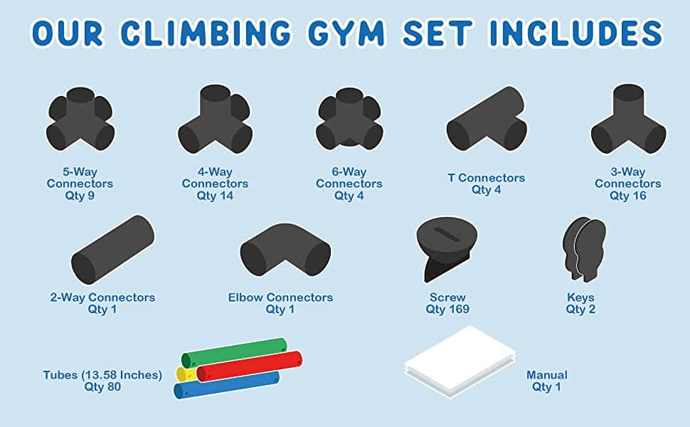 Funphix Climbing Gyms Playset Structure, Build & Play Indoor/ Outdoor Climbers For Kids, view 6