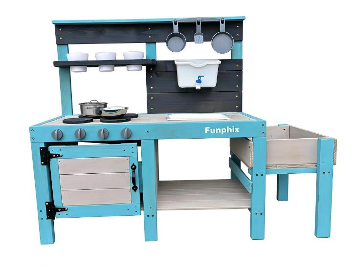 Funphix Indoor/Outdoor Mud Kitchen Playset for Kids, view 3
