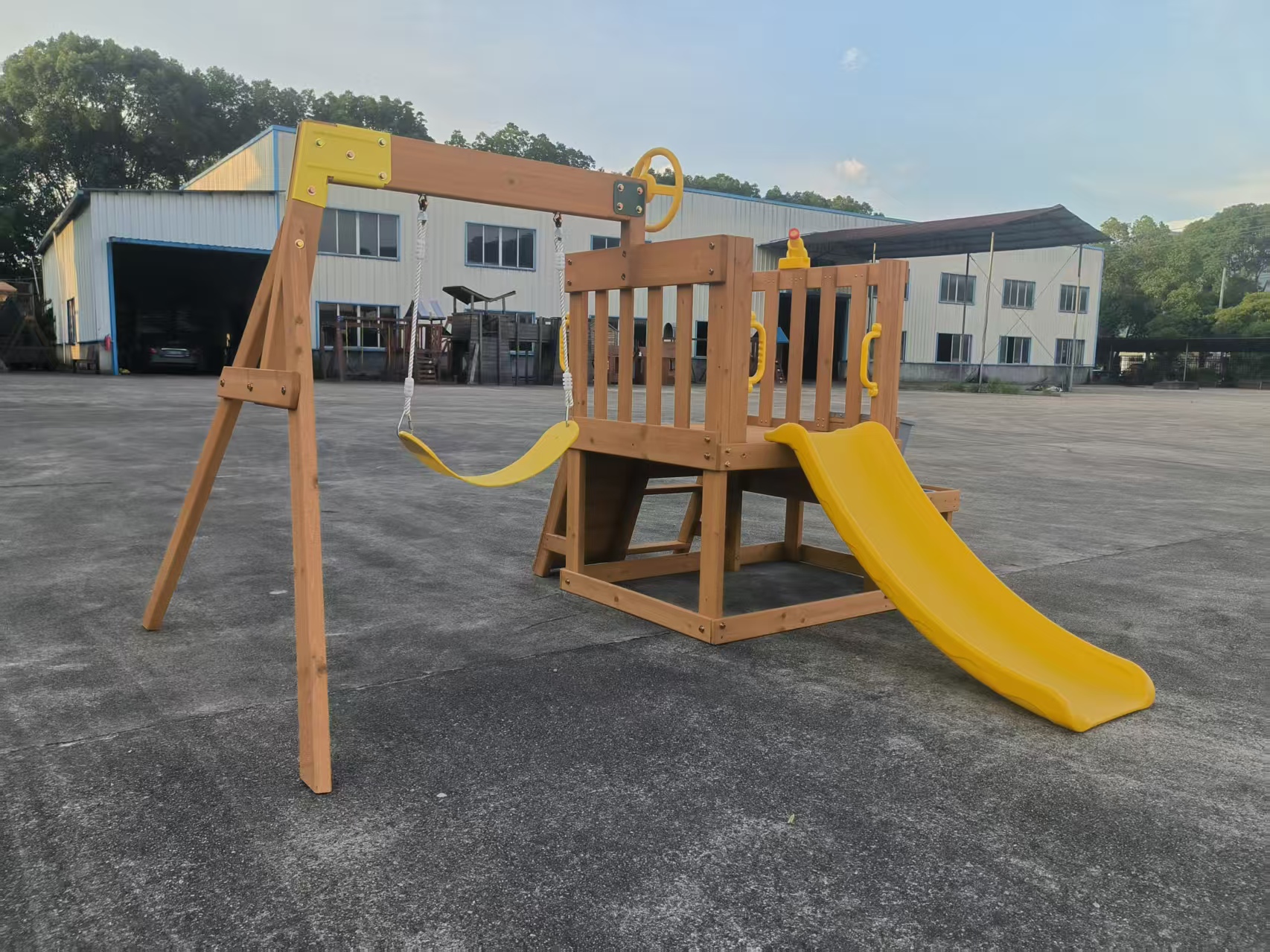 Funphix Kids Playhouse with Slide, Swing and Water Play Box, view 2