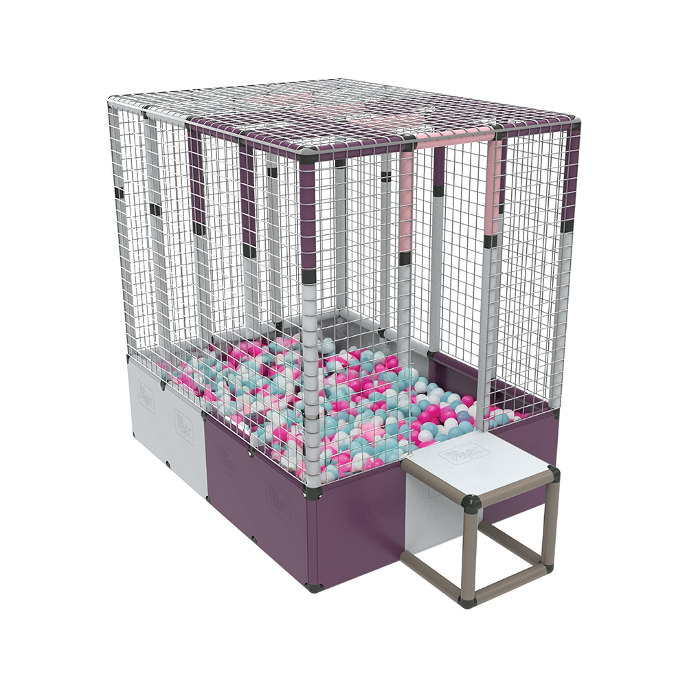 Funphix Large Ball Pits for Toddlers I Dive in Ball Pit Building Toy with Net, Bungee Cords, Tubes & Connectors I Indoor, view 2