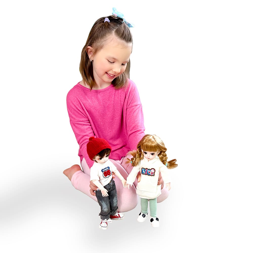 Funphix Little Family Doll Set 279 Pcs Building Toy with 2 Dolls, view 3