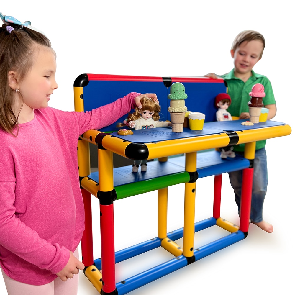 Funphix Little Family Doll Set 279 Pcs Building Toy with 2 Dolls, view 6