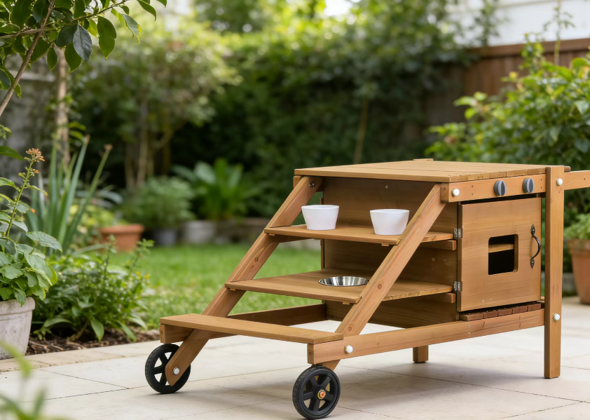 Funphix Mud Kitchen On Wheels for Kids, view 2