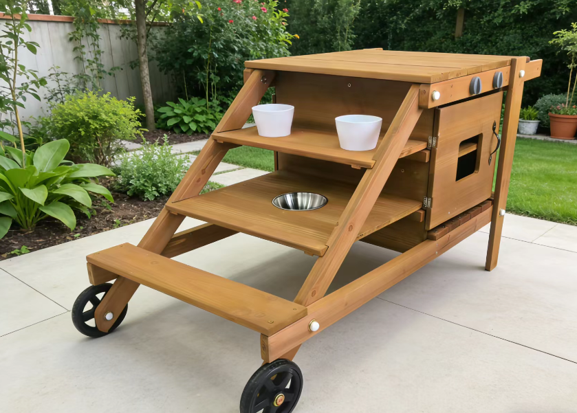 Funphix Mud Kitchen On Wheels for Kids, view 3