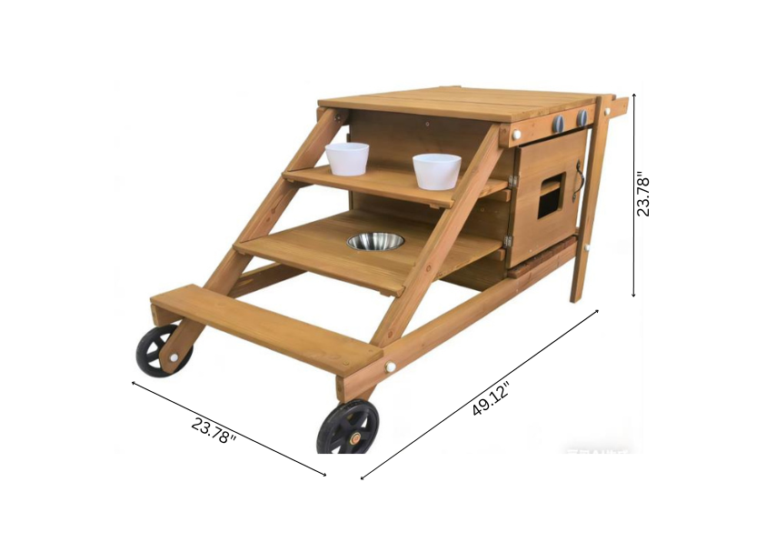Funphix Mud Kitchen On Wheels for Kids, view 5