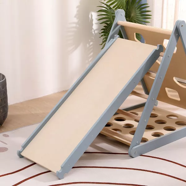 Funphix Pikler Climbing Set: Foldable Triangle and Slide Board, view 4