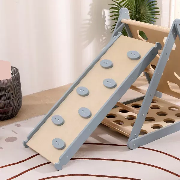 Funphix Pikler Climbing Set: Foldable Triangle and Slide Board, view 5