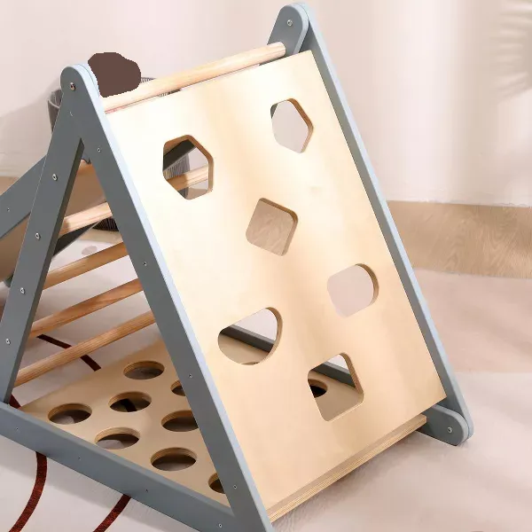 Funphix Pikler Climbing Set: Foldable Triangle and Slide Board, view 6