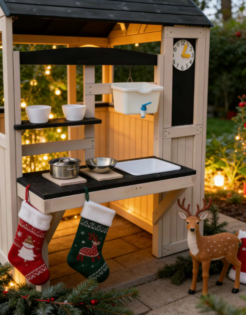 Funphix Playhouse Kitchen with Water Sink & Garden Planters, view 6