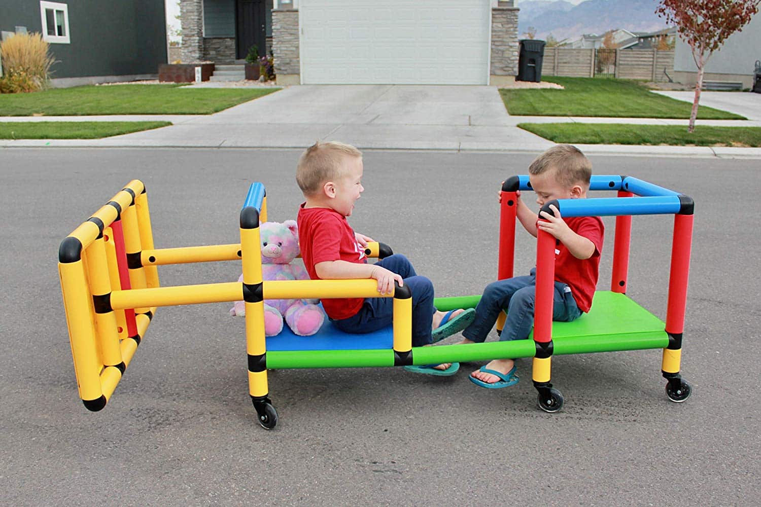 Funphix “Wheelies” – Buildable Play Structure Set with Wheels, Indoor and Outdoor STEM Learning Construction Toy for Ages 2-12 Years, view 2