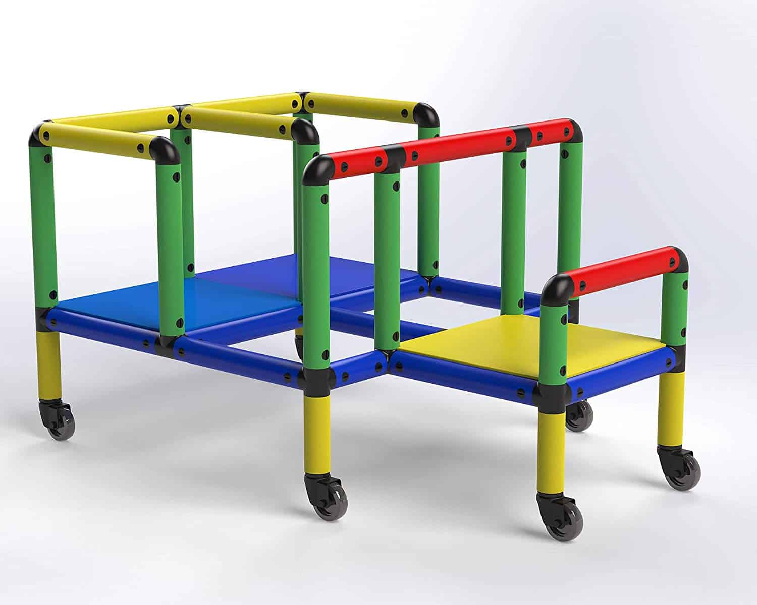Funphix “Wheelies” – Buildable Play Structure Set with Wheels, Indoor and Outdoor STEM Learning Construction Toy for Ages 2-12 Years, view 3