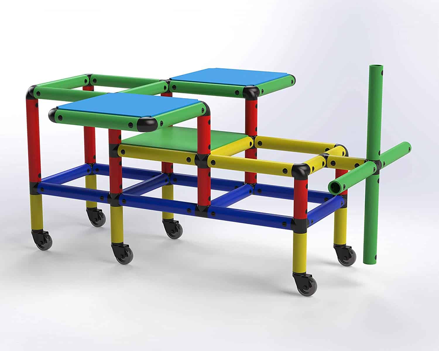 Funphix “Wheelies” – Buildable Play Structure Set with Wheels, Indoor and Outdoor STEM Learning Construction Toy for Ages 2-12 Years, view 6