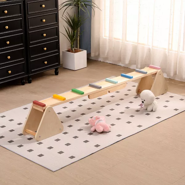 Funphix Wooden 2 in 1 Seesaw and Balance Beam, view 3