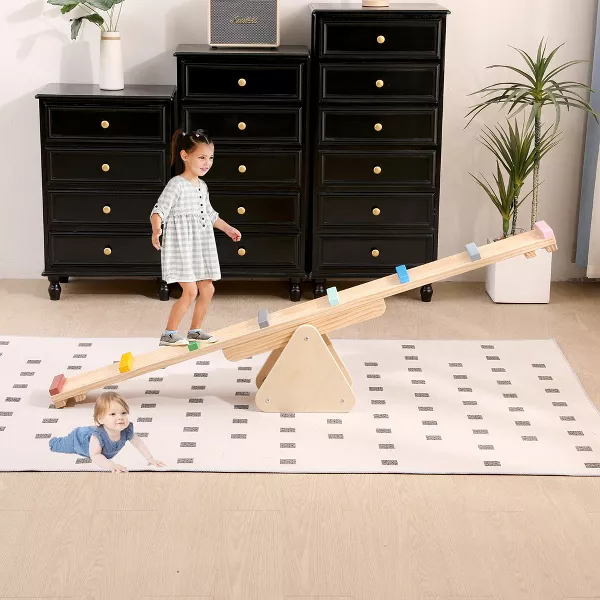 Funphix Wooden 2 in 1 Seesaw and Balance Beam, view 5