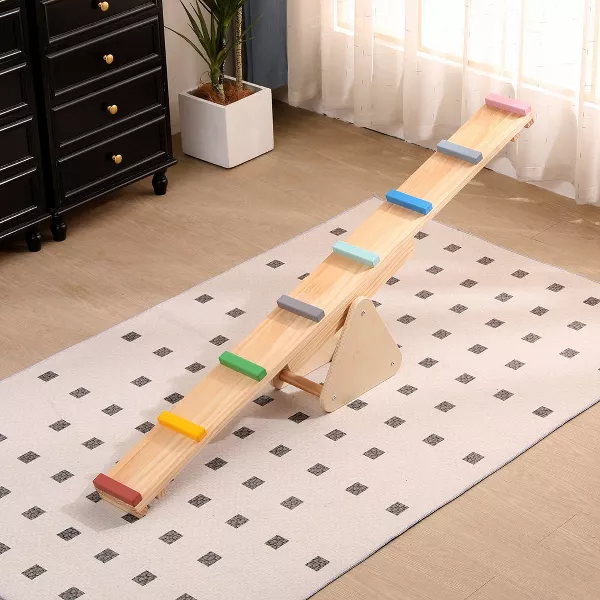 Funphix Wooden 2 in 1 Seesaw and Balance Beam, view 6