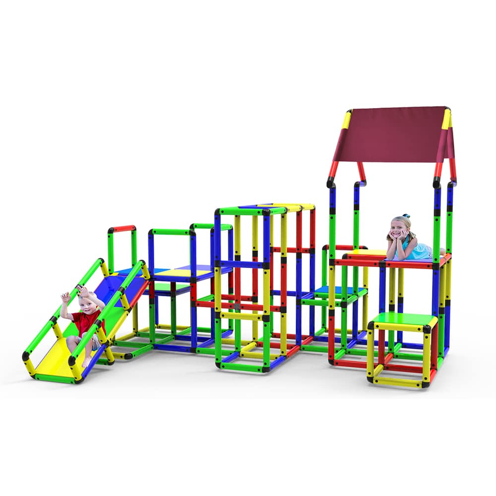 Funphix Giant Gym Modular Life-Size Playset, Kids Climbing Frame For Kids | Indoor & Outdoor Climbing Structure