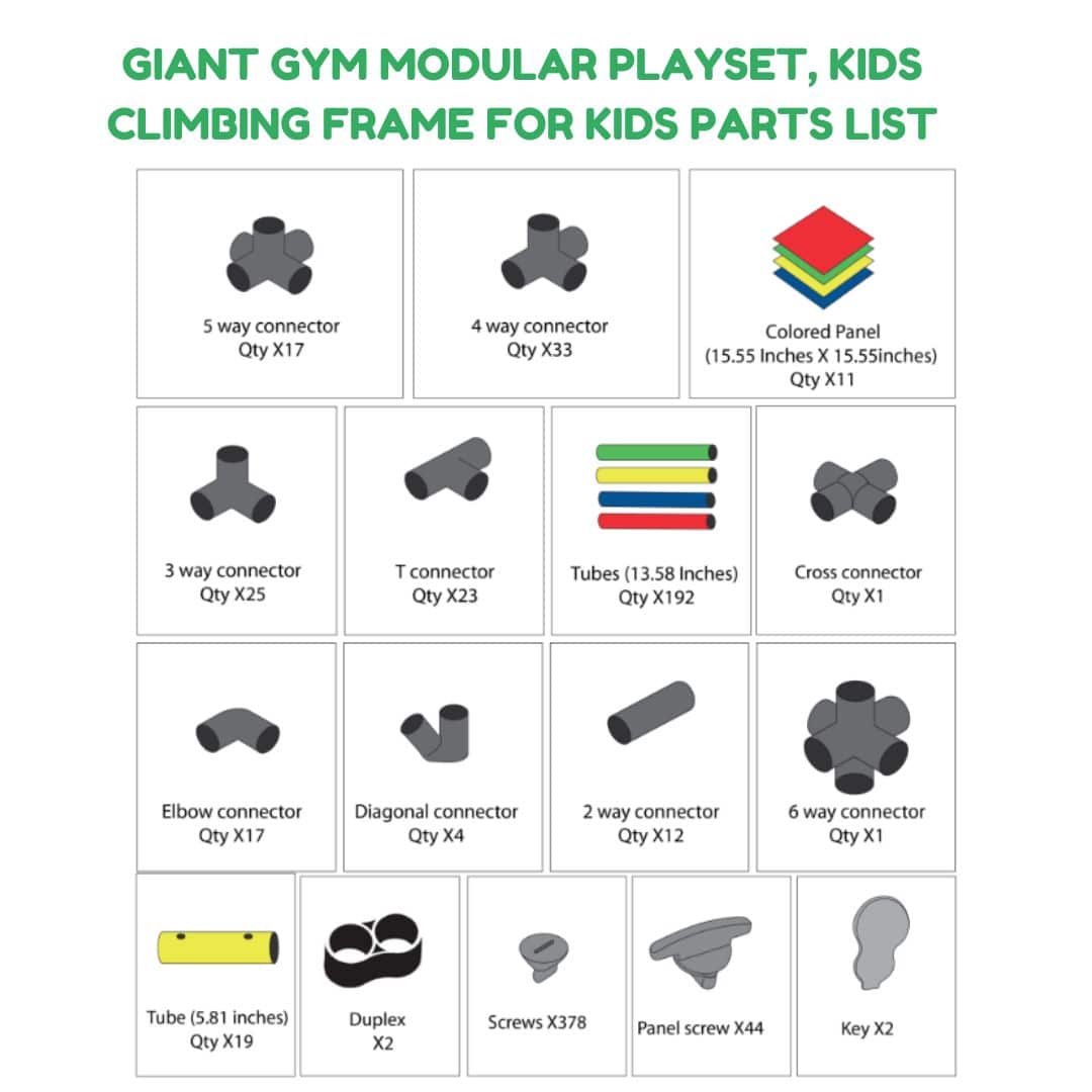 Funphix Giant Gym Modular Life-Size Playset, Kids Climbing Frame For Kids | Indoor & Outdoor Climbing Structure, view 2