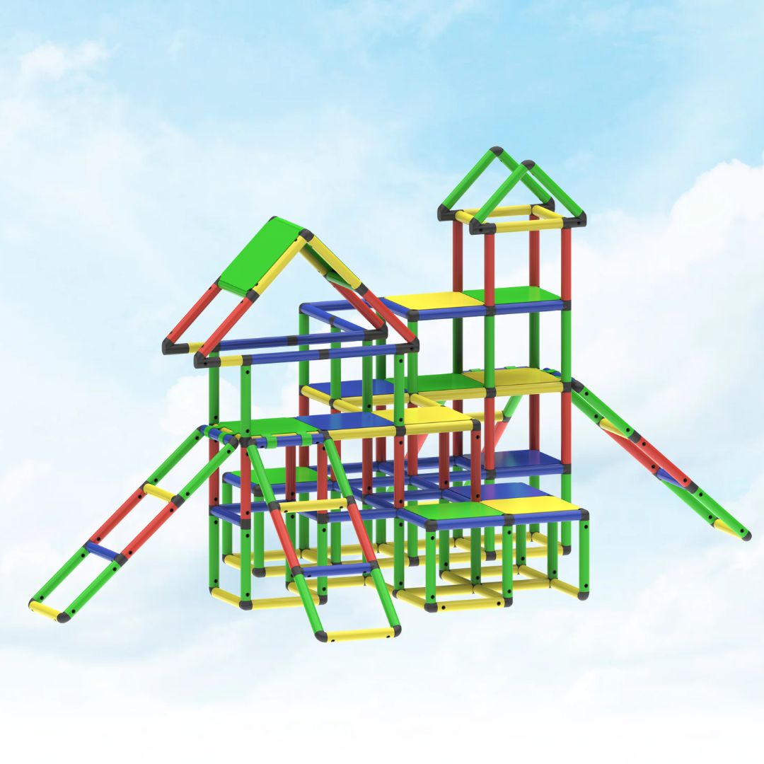 Funphix Mega 4-Story Playhouse Fun Set for Children 5yrs and Up | Indoor and  Outdoor Playsets & Slides