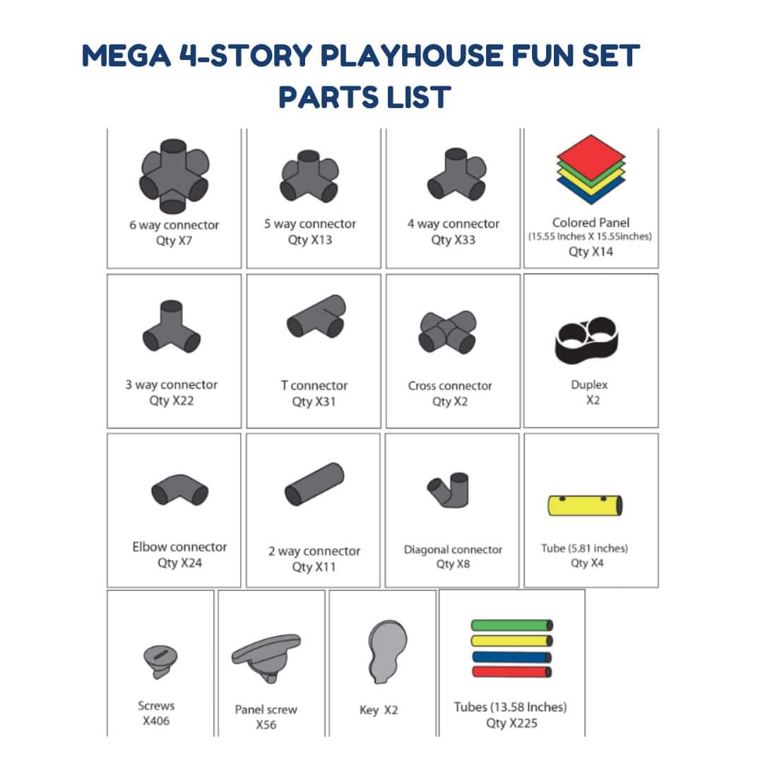 Funphix Mega 4-Story Playhouse Fun Set for Children 5yrs and Up | Indoor and  Outdoor Playsets & Slides, view 2