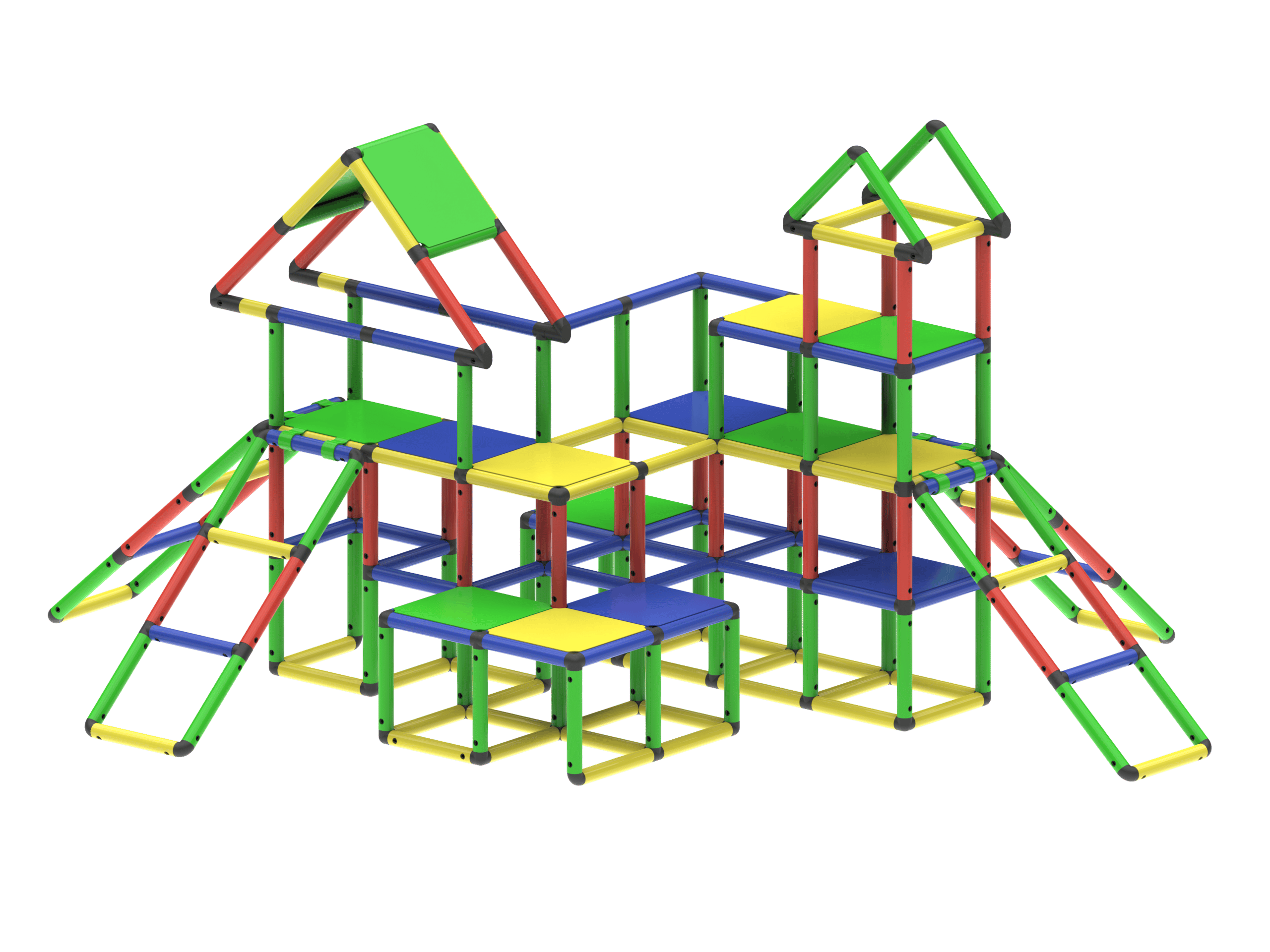 Funphix Mega 4-Story Playhouse Fun Set for Children 5yrs and Up | Indoor and  Outdoor Playsets & Slides, view 3