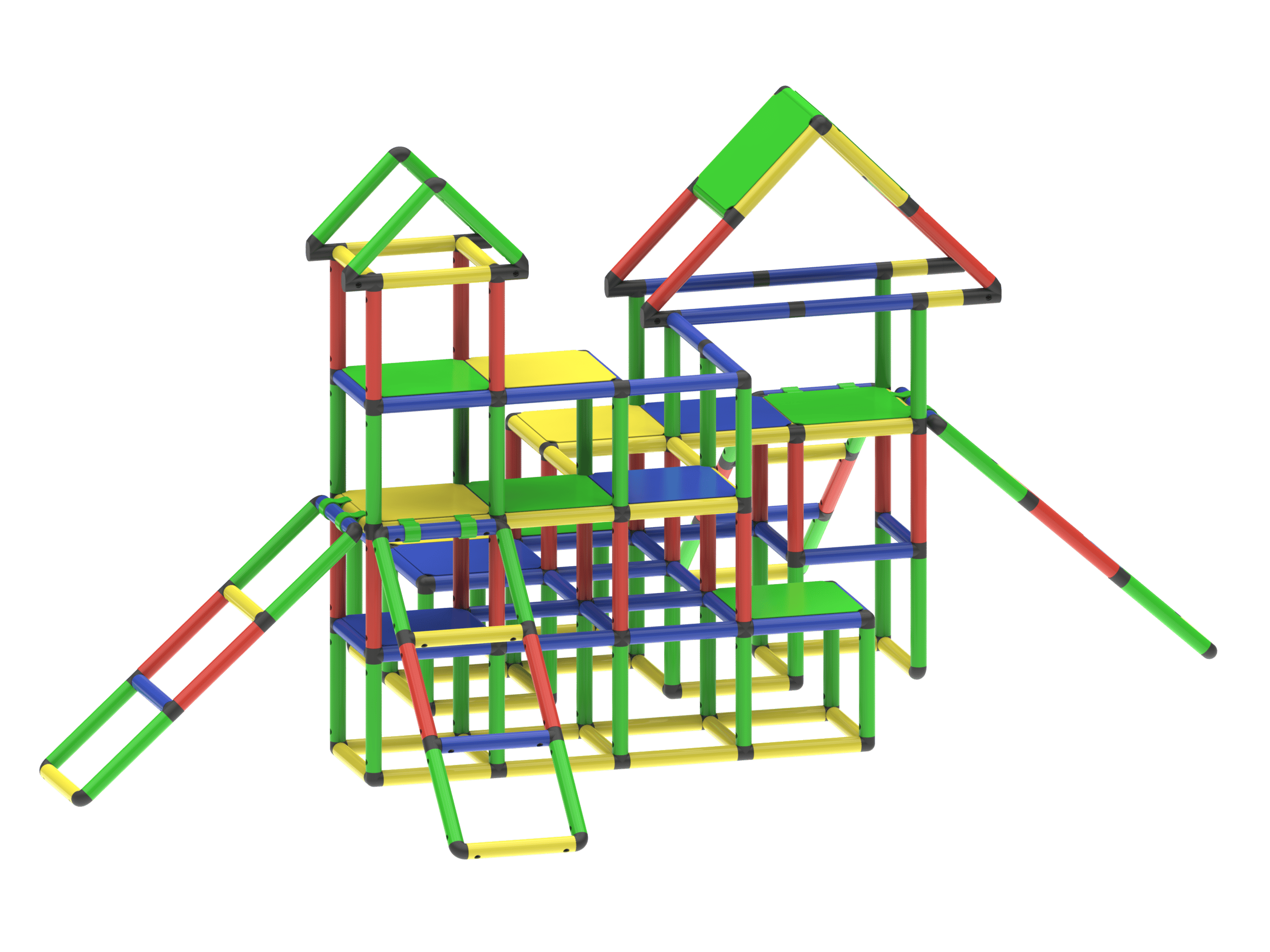 Funphix Mega 4-Story Playhouse Fun Set for Children 5yrs and Up | Indoor and  Outdoor Playsets & Slides, view 5