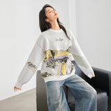 Galartsy A Walk at Twilight, Van Gogh Knit Sweater, view 2