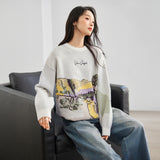 Galartsy A Walk at Twilight, Van Gogh Knit Sweater, view 3