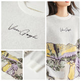 Galartsy A Walk at Twilight, Van Gogh Knit Sweater, view 5