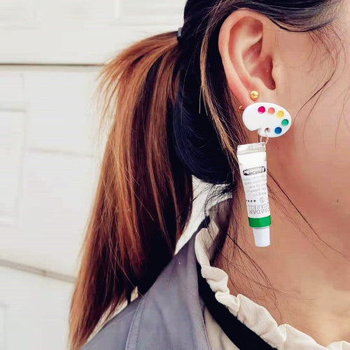 Galartsy Acrylic tube & Palette Earrings