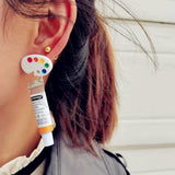 Galartsy Acrylic tube & Palette Earrings, view 2