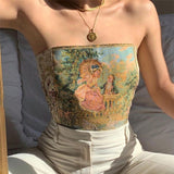 Galartsy Aesthetic Embroidered Tube Top, view 2