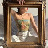 Galartsy Aesthetic Embroidered Tube Top, view 3