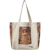 Galartsy Alphonse Mucha Canvas Tote Bags, view 2