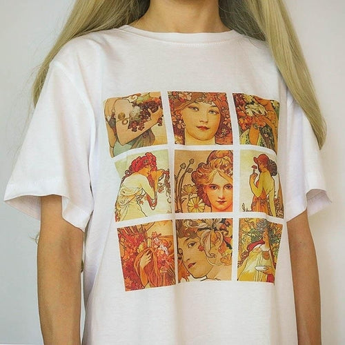 Galartsy Alphonse Mucha Grid T-shirt