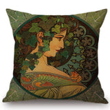 Galartsy Alphonse Mucha Illustrations pillow cases, view 5