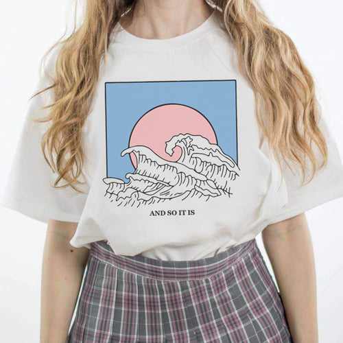 Galartsy And So It Is, Hokusai Wave Aesthetic T-Shirt