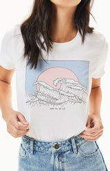 Galartsy And So It Is, Hokusai Wave Aesthetic T-Shirt, view 4