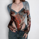 Galartsy Baroque Rapture Mesh Bodysuit, view 4