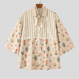 Galartsy Botanical Patchwork Short Sleeve Shirt, view 6
