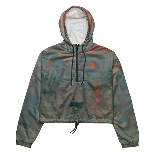 Galartsy Claude Monet Impression, Sunrise cropped windbreaker