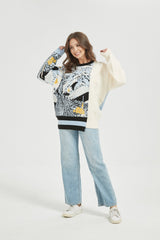 Galartsy Half Knitted Starry Night sweater, view 2