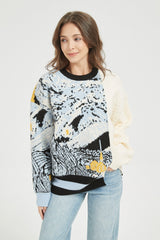 Galartsy Half Knitted Starry Night sweater, view 4