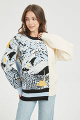 Galartsy Half Knitted Starry Night sweater, view 6